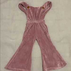 Pink baby overalls